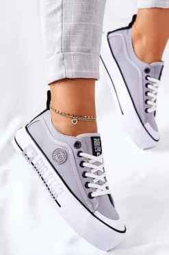 Best Big Star Shoes Tenisówki Na Platformie BIG STAR II274023 Szare