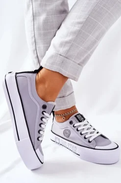 Best Big Star Shoes Tenisówki Na Platformie BIG STAR II274023 Szare