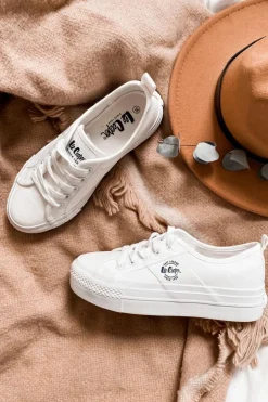 Damskie Lee Cooper Tenisówki Na Platformie LCW-22-31-0837L Białe