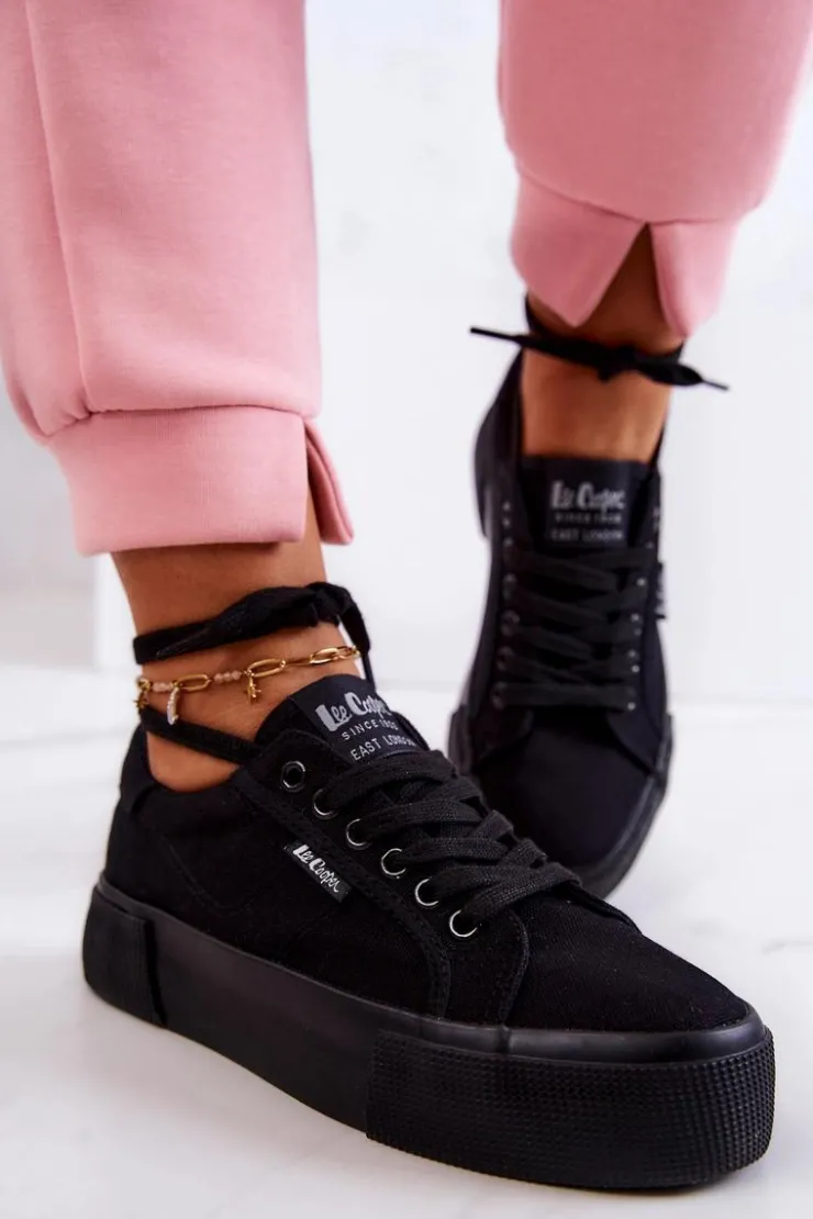 Lee Cooper Tenisówki Na Platformie LCW-22-31-0885L Czarne