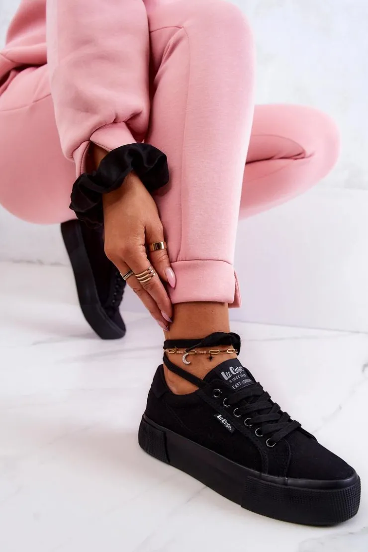 Lee Cooper Tenisówki Na Platformie LCW-22-31-0885L Czarne