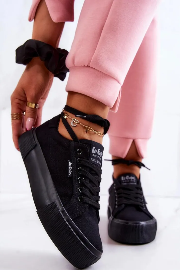 Lee Cooper Tenisówki Na Platformie LCW-22-31-0885L Czarne