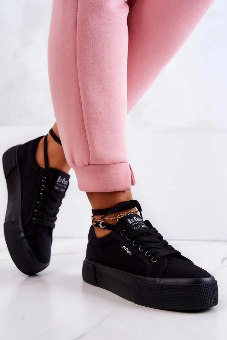 Lee Cooper Tenisówki Na Platformie LCW-22-31-0885L Czarne