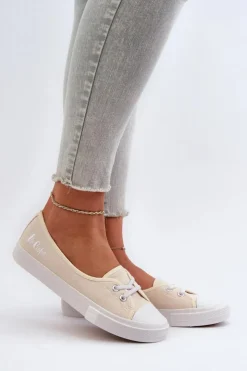 Best Lee Cooper Tenisówki Trampki Damskie LCW-24-31-2728 Beżowe