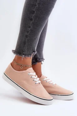 Damskie Boto Tenisówki Trampki Damskie Klasyczne Różowe Olvali