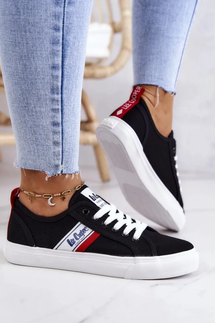 Damskie Lee Cooper Tenisówki Trampki LCW-22-31-0832L Czarne