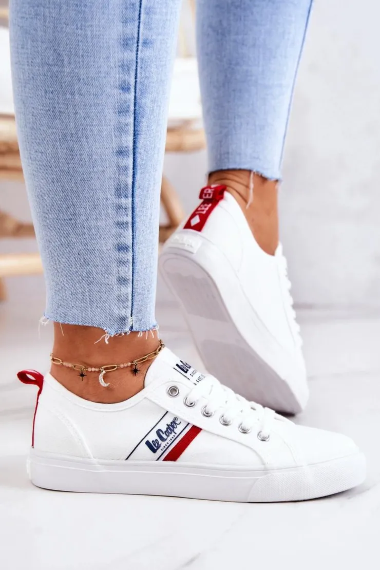Outlet Lee Cooper Tenisówki Trampki LCW-22-31-0830L Białe