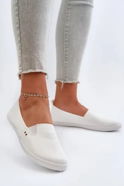Evento Trampki Damskie Slip-On|Trampki Damskie Niskie*Tenisówki Trampki Slip-On Damskie Białe Adrancia Biały