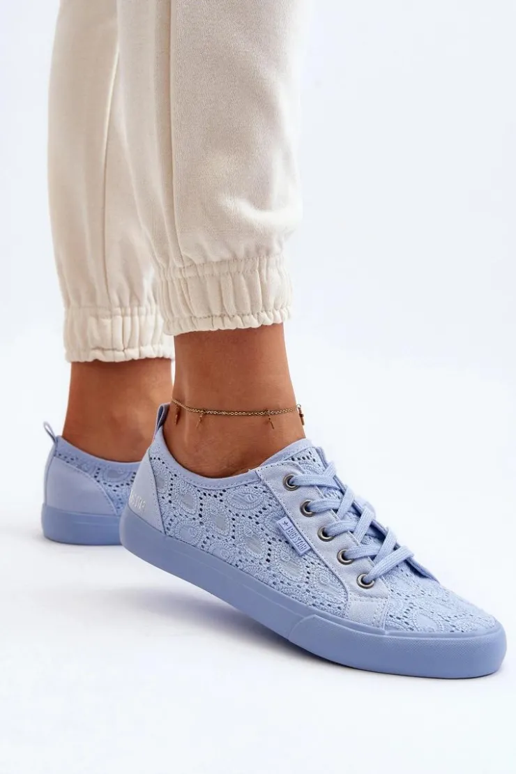 Sale Big Star Shoes Trampki Ażurowe BIG STAR JJ274061 Niebieskie