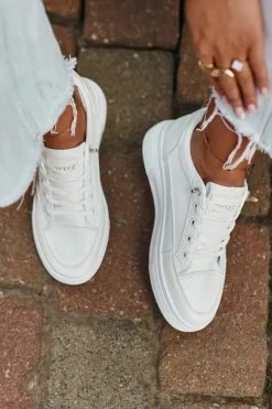 Buty damskie Vinceza Sneakersy Damskie*Trampki Buty Sportowe Damskie Na Platformie Z Ozdobą Białe Vinceza 13613