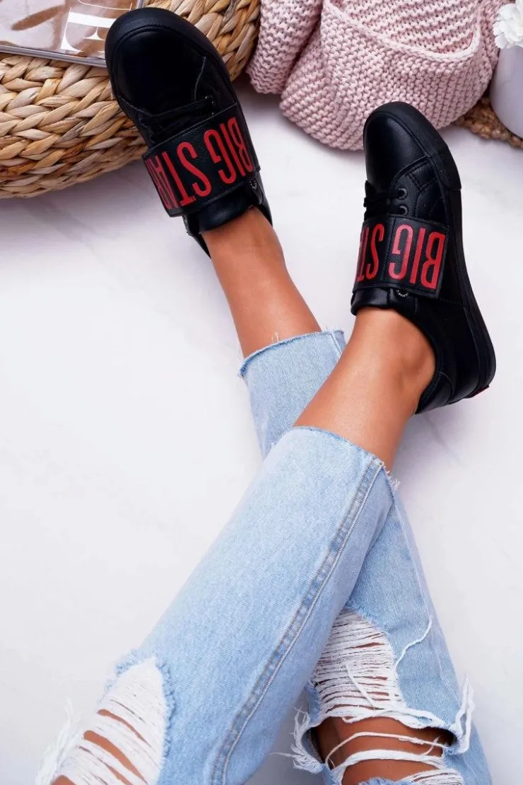 Big Star Shoes Trampki Damskie Big Star|Trampki Damskie Niskie*Trampki Damskie Big Star Czarne EE274037
