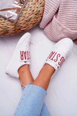 Damskie Big Star Shoes Trampki Damskie Big Star Białe EE274039