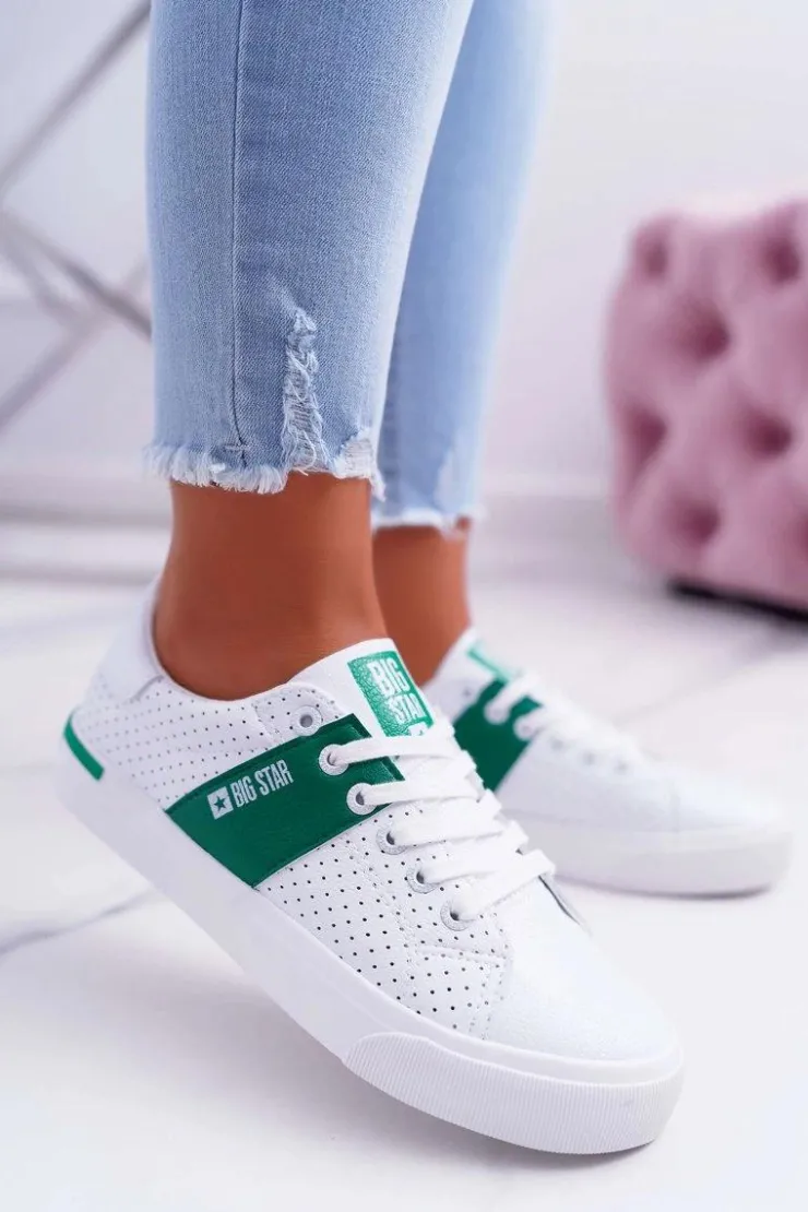 Big Star Shoes Trampki Damskie Big Star|Trampki Damskie Niskie*Trampki Damskie Big Star Białe EE274336