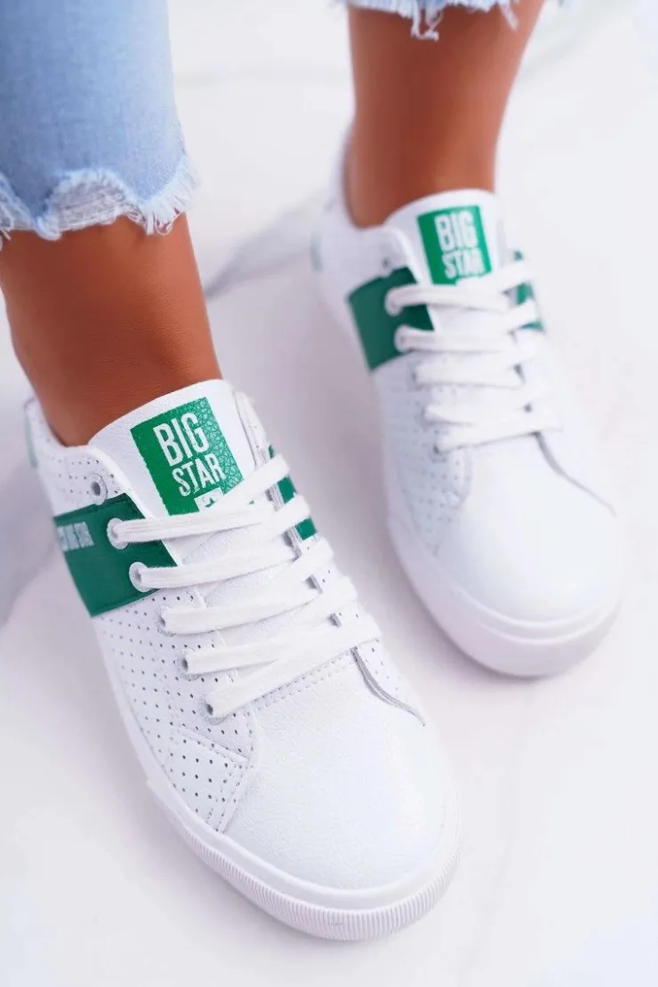 Big Star Shoes Trampki Damskie Big Star|Trampki Damskie Niskie*Trampki Damskie Big Star Białe EE274336