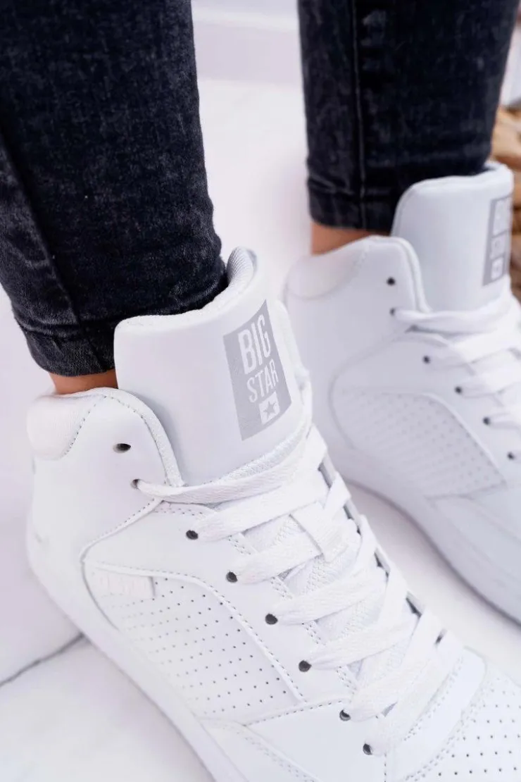 Big Star Shoes Trampki Damskie Big Star|Trampki Damskie Wysokie*Trampki Damskie Big Star Wysokie Białe EE274210