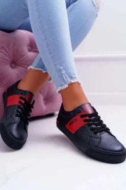 New Big Star Shoes Trampki Damskie Big Star Czarne EE274339