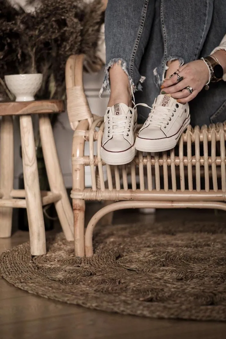 Damskie Big Star Shoes Trampki Damskie Big Star Białe GG274140