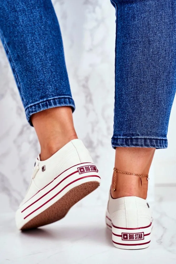 Damskie Big Star Shoes Trampki Damskie Big Star Białe GG274140