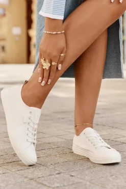 Big Star Shoes Trampki Damskie Big Star|Trampki Damskie Niskie*Trampki Damskie Big Star RR274730 Białe Biały