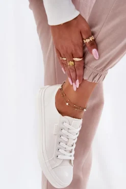 Big Star Shoes Trampki Damskie Big Star|Trampki Damskie Niskie*Trampki Damskie Big Star RR274730 Białe Biały