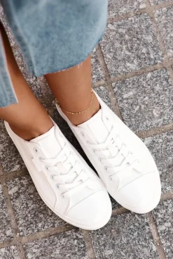 Big Star Shoes Trampki Damskie Big Star|Trampki Damskie Niskie*Trampki Damskie Big Star RR274730 Białe Biały