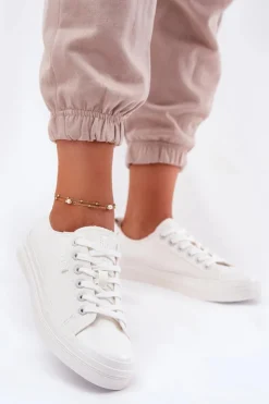 Big Star Shoes Trampki Damskie Big Star|Trampki Damskie Niskie*Trampki Damskie Big Star RR274730 Białe Biały