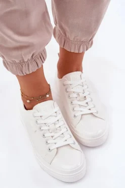 Big Star Shoes Trampki Damskie Big Star|Trampki Damskie Niskie*Trampki Damskie Big Star RR274730 Białe Biały