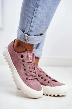 Hot Big Star Shoes Trampki Damskie Big Star Różowe GG274111