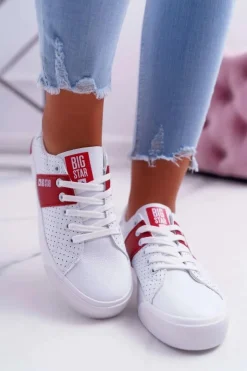 Damskie Big Star Shoes Trampki Damskie Big Star Białe EE274337