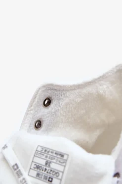 Damskie Big Star Shoes Trampki Damskie Big Star Wysokie Ocieplane Białe GG274108