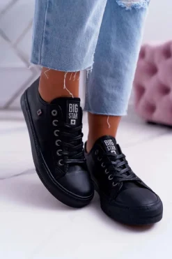 Big Star Shoes Trampki Damskie Big Star|Trampki Damskie Niskie*Trampki Damskie Big Star Czarne EE274384