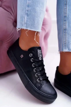 Big Star Shoes Trampki Damskie Big Star|Trampki Damskie Niskie*Trampki Damskie Big Star Czarne EE274384