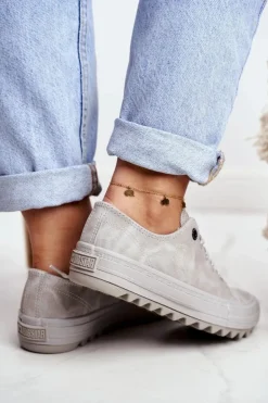 Discount Big Star Shoes Trampki Damskie Big Star Szare GG274075