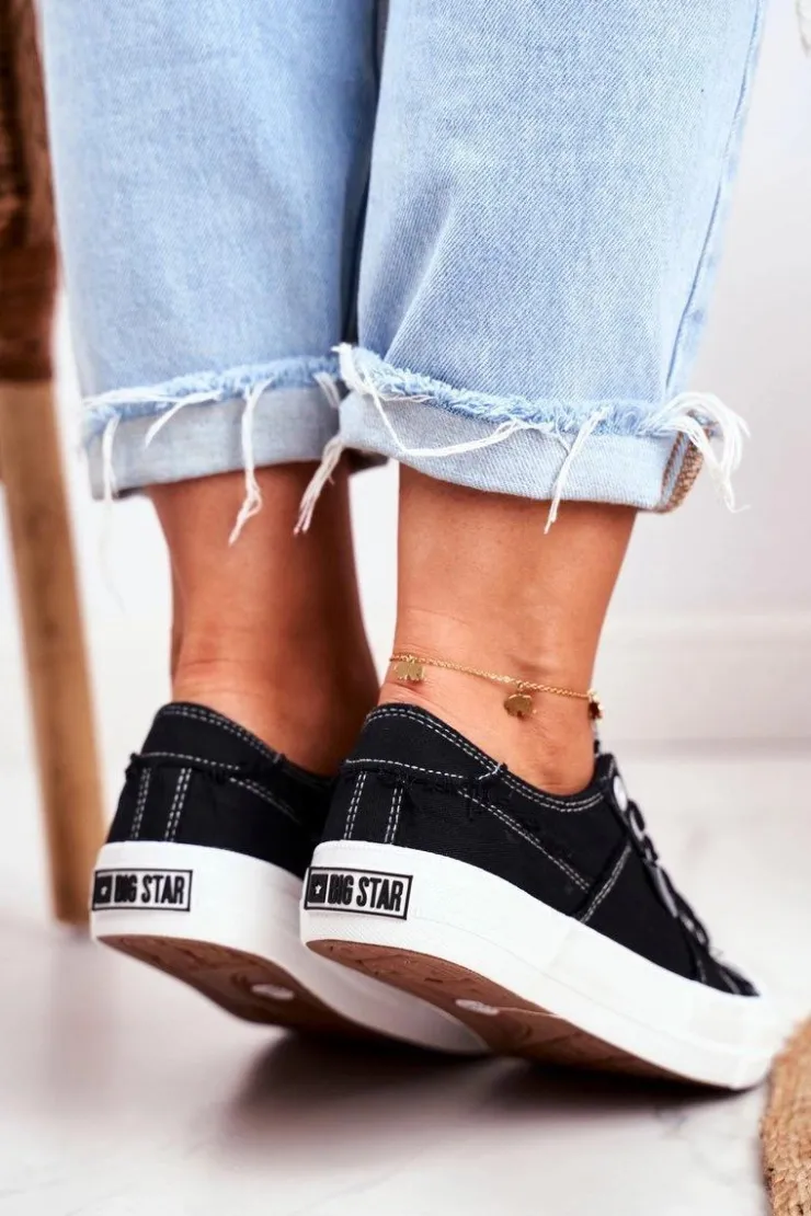 Big Star Shoes Trampki Damskie Big Star|Trampki Damskie Niskie*Trampki Damskie Big Star Czarne DD274446