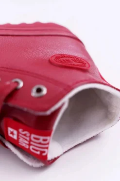 Big Star Shoes Trampki Damskie Big Star Wysokie Ocieplane Czerwone EE274112