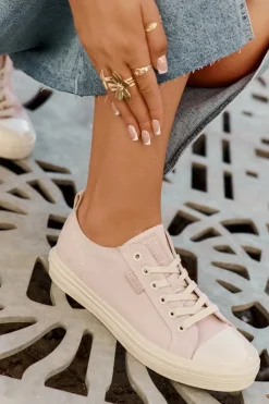 Sale Big Star Shoes Trampki Damskie Big Star RR274732 Jasnoróżowe Różowy