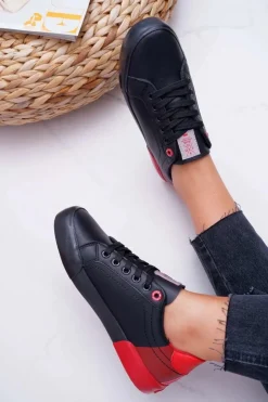 Damskie Cross Jeans Trampki Damskie Czarne EE2R4019C