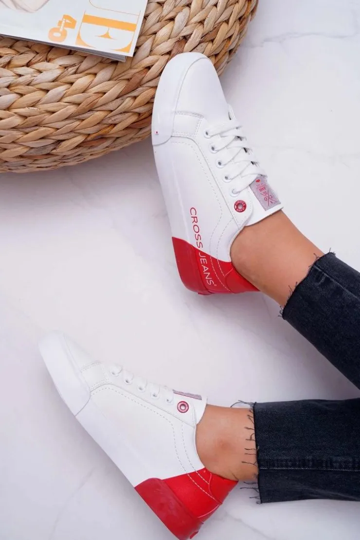 Cross Jeans Trampki Damskie Białe EE2R4016C