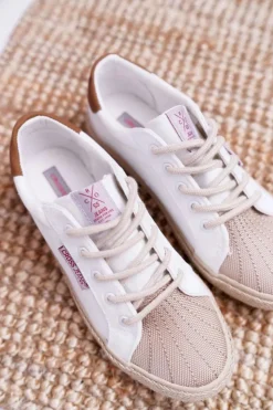 Cross Jeans Trampki Damskie Niskie*Trampki Damskie Białe DD2R4095