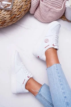 Damskie Cross Jeans Trampki Damskie Białe EE2R4143C