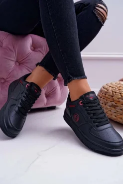 Damskie Cross Jeans Trampki Damskie Czarne EE2R4144C