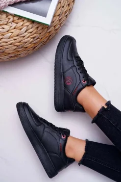 Damskie Cross Jeans Trampki Damskie Czarne EE2R4144C