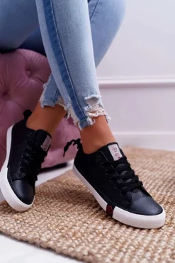 Damskie Cross Jeans Trampki Damskie Czarne DD2R4060