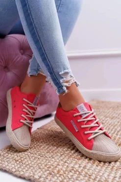 Cross Jeans Trampki Damskie Różowe DD2R4096