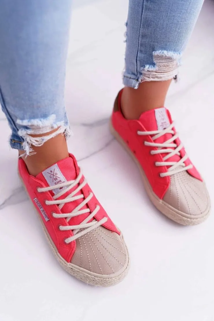 Cross Jeans Trampki Damskie Różowe DD2R4096