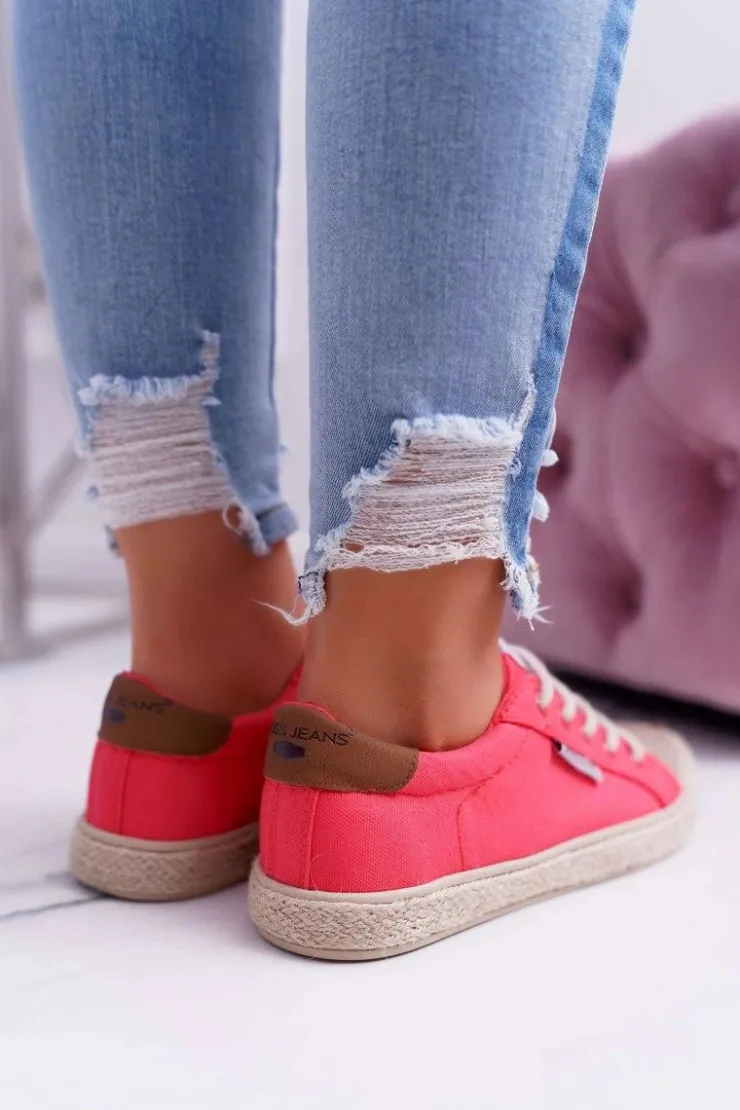 Cross Jeans Trampki Damskie Różowe DD2R4096