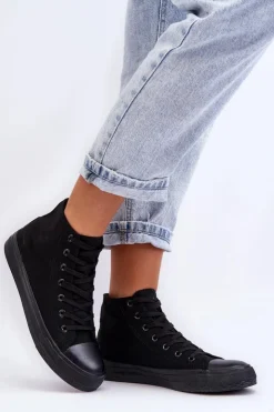 Damskie Boto Trampki Damskie Czarne Socerio