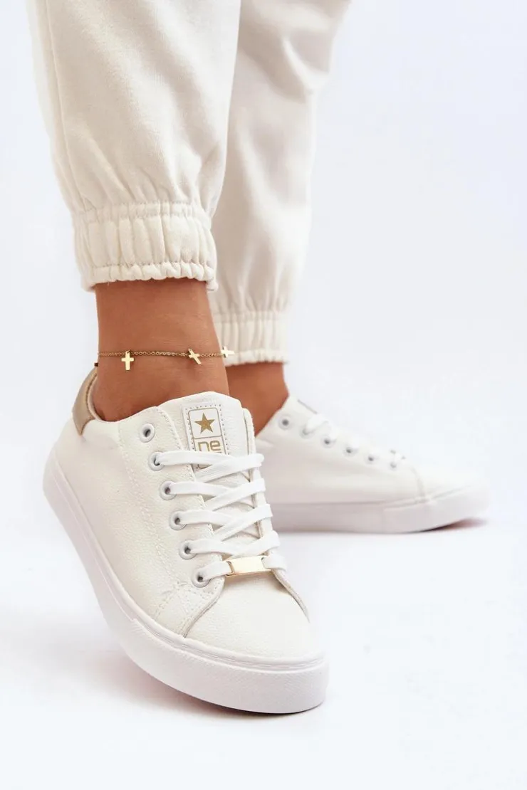 Discount Evento Trampki Damskie Eko Skóra Białe Tiraelle Biały