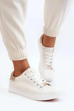 Discount Evento Trampki Damskie Eko Skóra Białe Tiraelle Biały