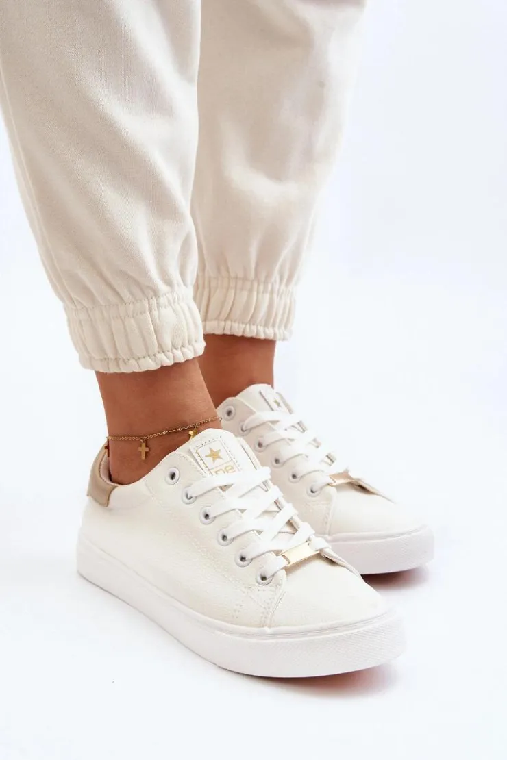 Discount Evento Trampki Damskie Eko Skóra Białe Tiraelle Biały